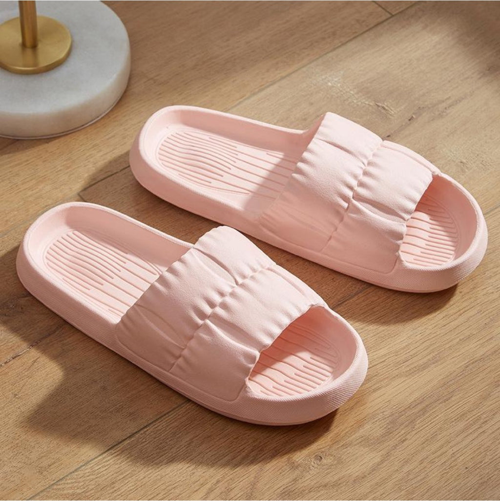 cushioned slide sandals