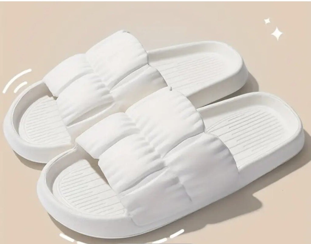 cushioned slide sandals