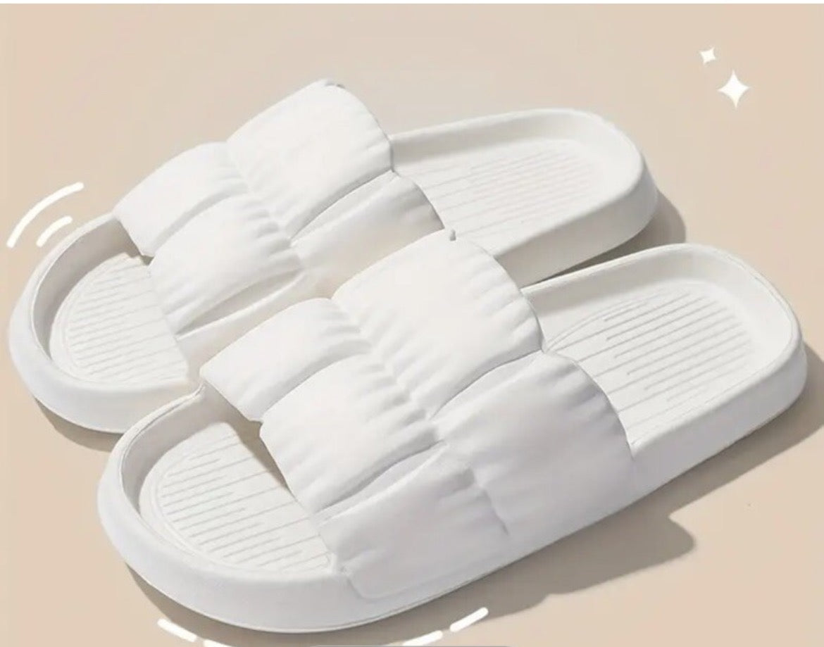 cushioned slide sandals