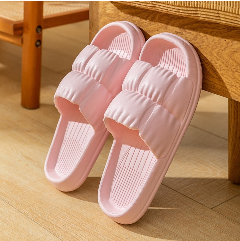 cushioned slide sandals